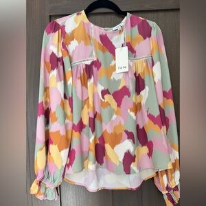 Fate Women's Colorful Abstract Blouse